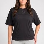 Women Sportswear Fit Short Sleeve Outdoor Top, Black
